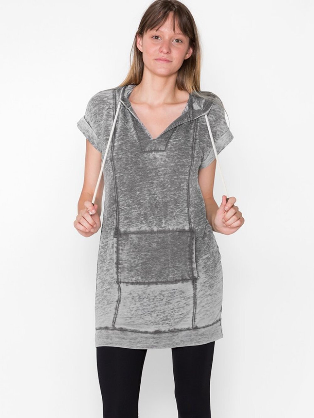 NWT Splendid Women's Burnout Tunic Hoodie Shadow Size L